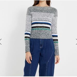 See by Chloe Striped Nightfall Green‎ Sweater Designer Women’s Sz S